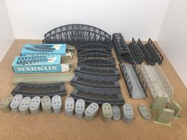 Konvolut Märklin H0 Brücken Rampenstücke Gitterbrücken