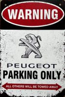 Peugeot Parking Only Blechschild 208 308 SW 408 508 Clio EN