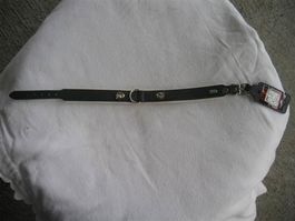 Leder Halsband m. Colliekopf  45 cm sz