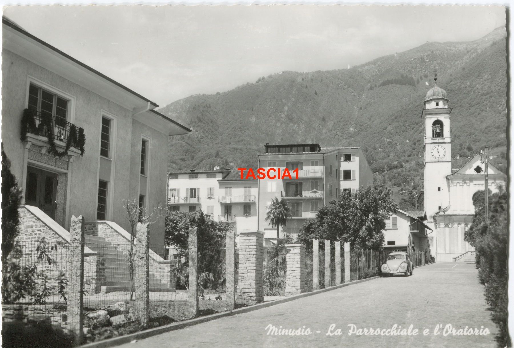 Cartoline postali: Minusio la Parrocchia e l'Oratorio 1953 – Usato da coglio venduto da Tascia1