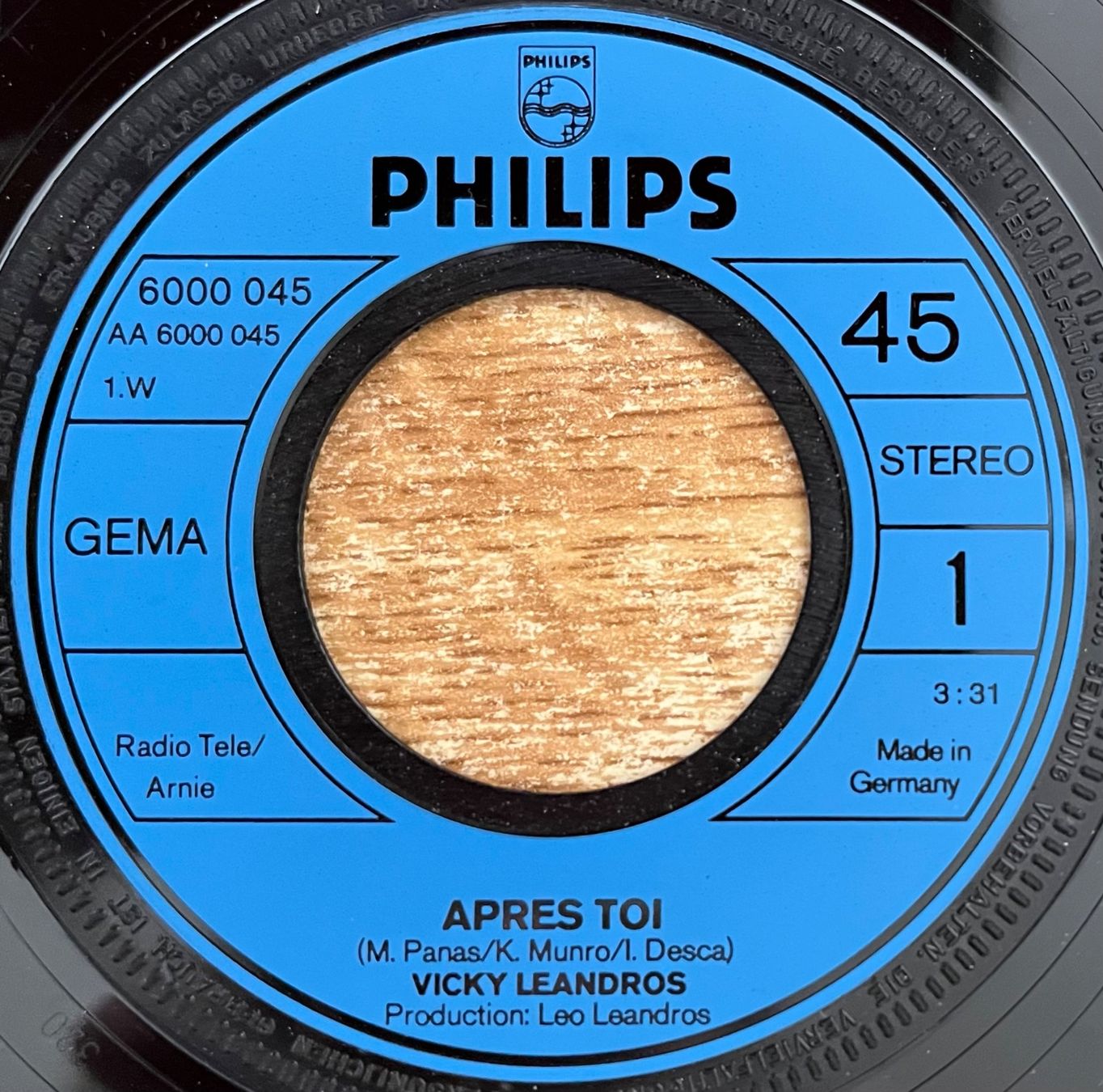 Vinyles: VICKY LEANDROS - APRÈS TOI – D'occasion à Bussigny par vinyl-pas-cher 2