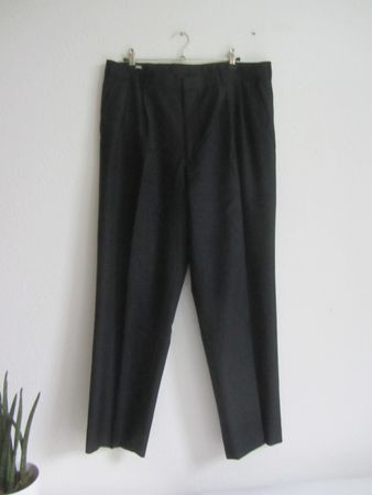 Bundfalten Hose dunkelblau - L