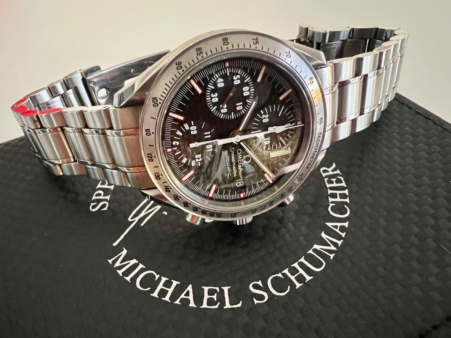Omega Orologi: OMEGA Speedmaster Racing Schumacher, Ltd.Series,Fullset 2002 – Usato da Le Mont-sur-Lausanne venduto da LycaGallery 9