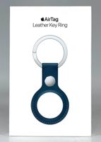 1x Apple Original Airtag Leder Schlüsselanhänger BalticBlue