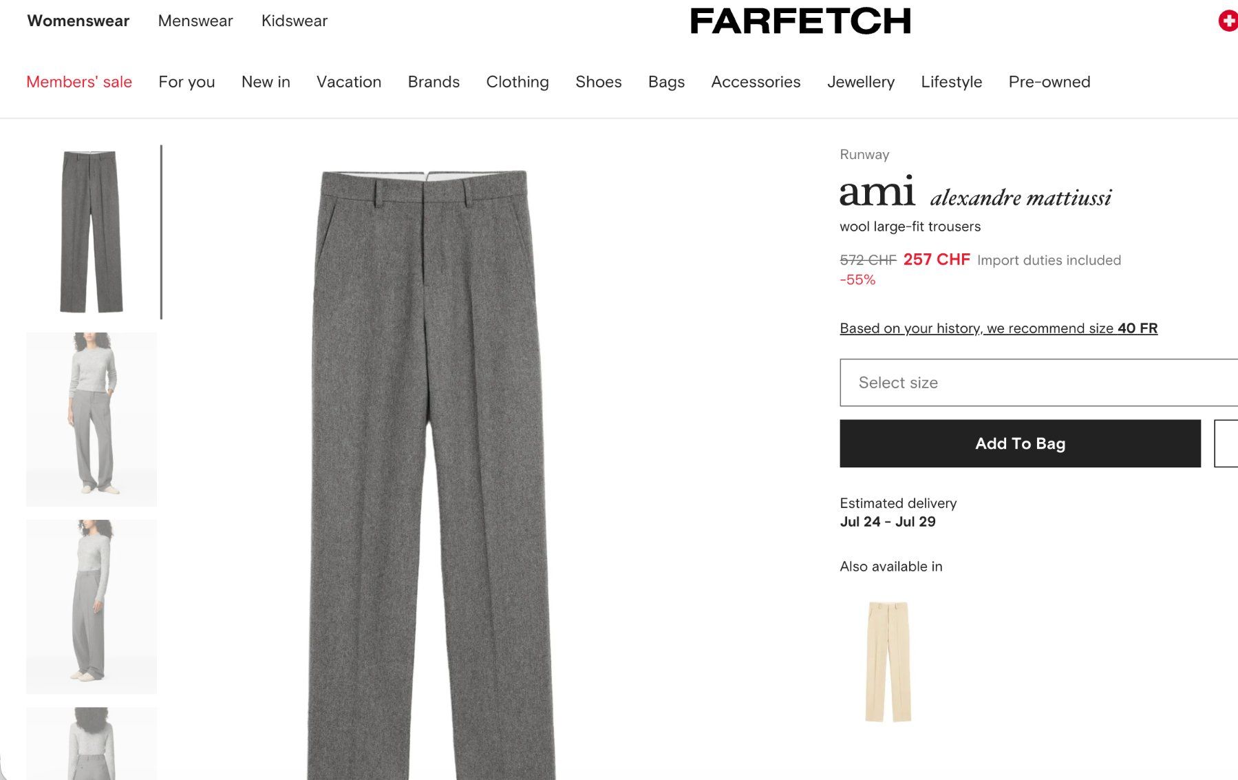 Hosen: New CHF 572 Ami Paris pants- Fr 38 – Neu und originalverpackt aus St-Sulpice VD von juhdu 2