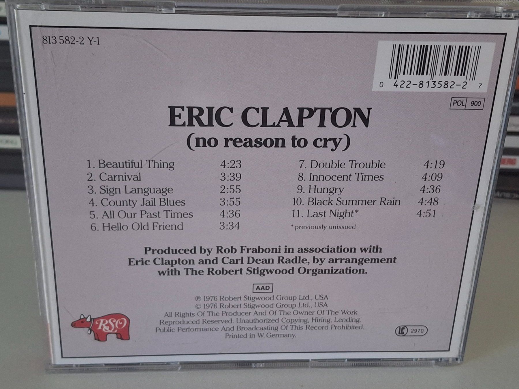 CDs: CD Eric Clapton -no reason to cry – Gebraucht aus Aarberg von Jackup1 1