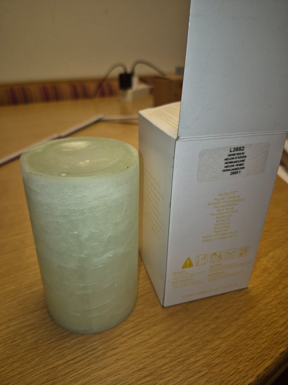 Partylite Candele: Partylite Glolite Pilarkerze Honigmelone – Nuovo (secondo la descrizione) da Buttikon SZ venduto da sefa02 3
