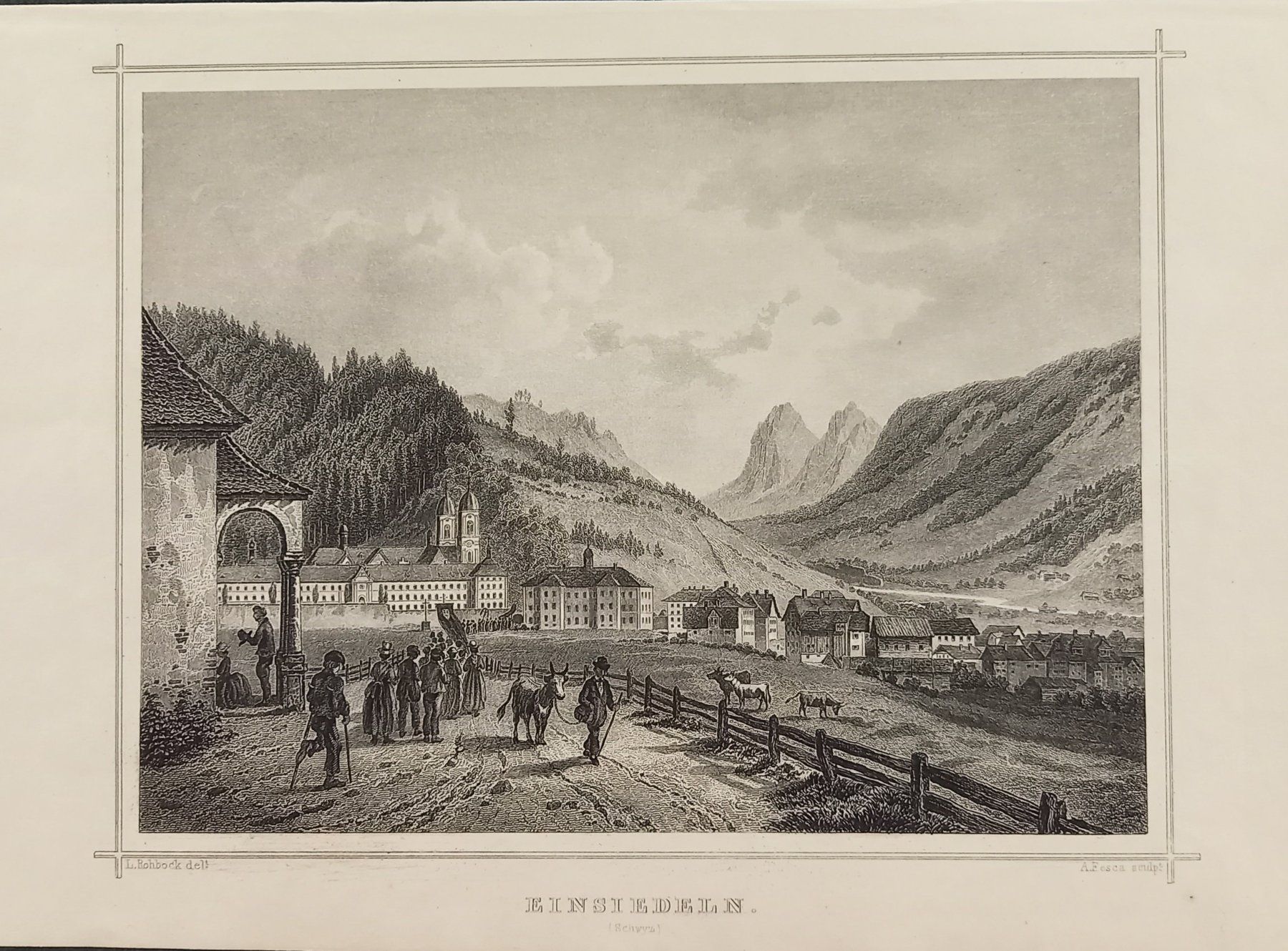 Incisioni: Historischer Stahlstich EINSIEDELN – Usato da Seewen SZ venduto da emi_6y6l
