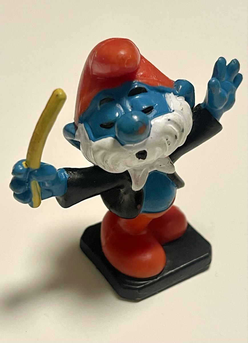 Statuette: Schlumpf Figur Bully Peyo Dirigent, Papa Schlumpf – Usato da Rapperswil SG venduto da Jule1410