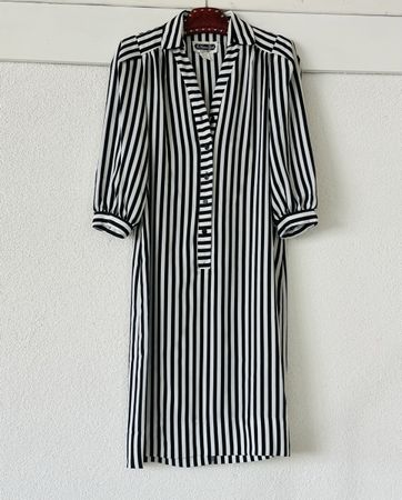 Vintage Black&White Striped Dress Size 10.