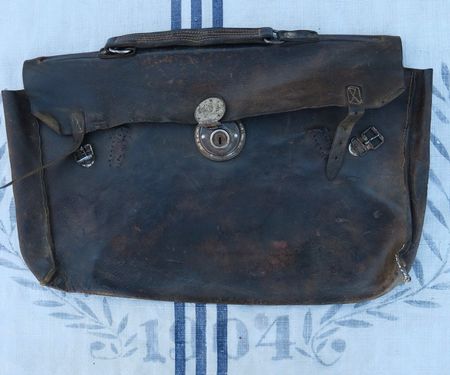 Antike Ledertasche, Arzttasche, Vintage, Retro, alt, Deko