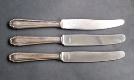 3 Messer, 90 Silber, Vintage, Top!