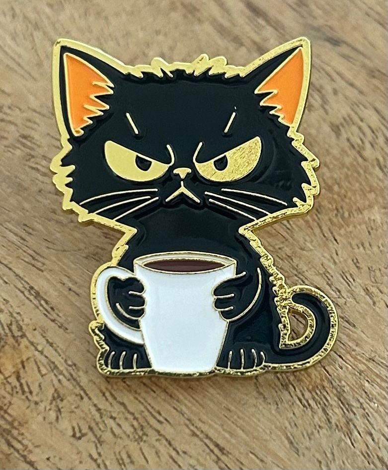 Plaketten & Abzeichen: Pin Katze Grumpy Cat Coffee – Neu und originalverpackt aus Geneve von vane267