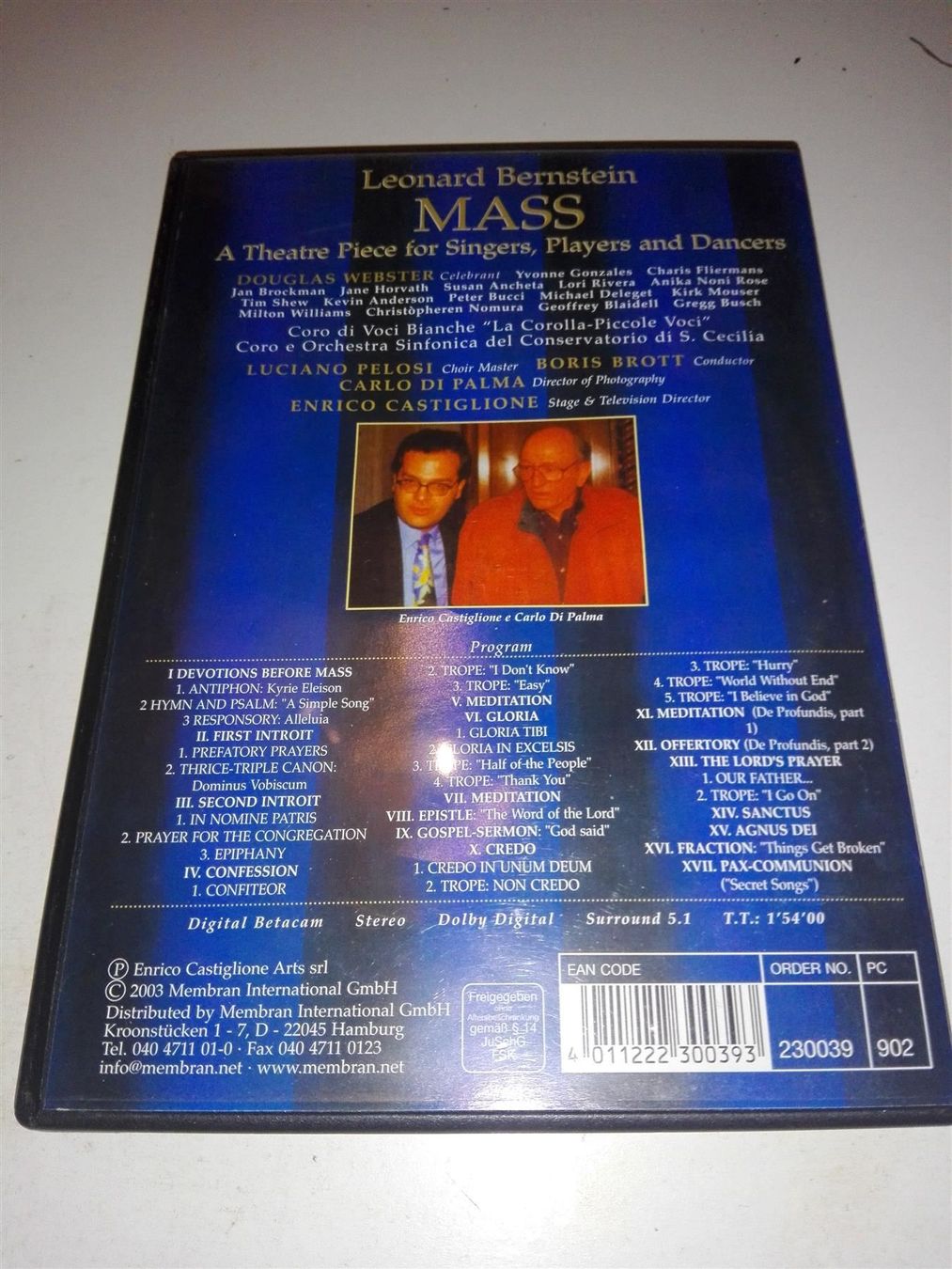 Tutti i DVDs: Leonard Bernstein Mass    (The Musical) – Usato da St.Galllen venduto da elkaphone 4