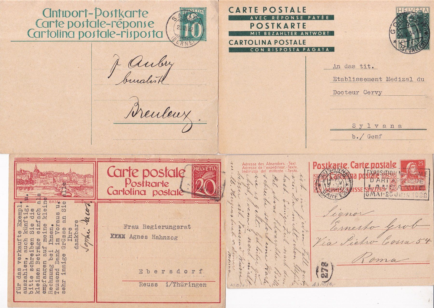 Alle Briefmarken: 40 Stk. Alte CH Postkarten, Karten – Gebraucht aus Münchwilen AG von Nesar 3