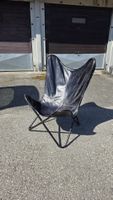 VINTAGE, FAUTEUIL-CHAISE, BUTTERFLAY ,en CUIR