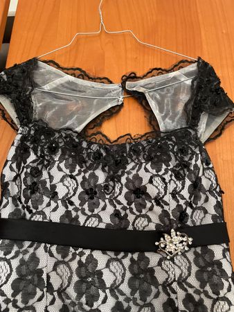 Abendkleid Spitzenkleid schwarz lang Grösse 36 Top Zustand