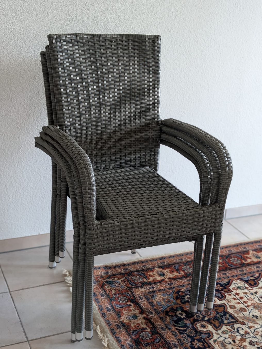 Jysk Stühle: 4 Poly-Rattan Stühle – Gebraucht aus Jona von TK189107
