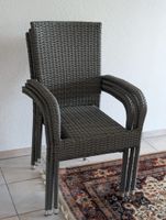 4 Poly-Rattan Stühle