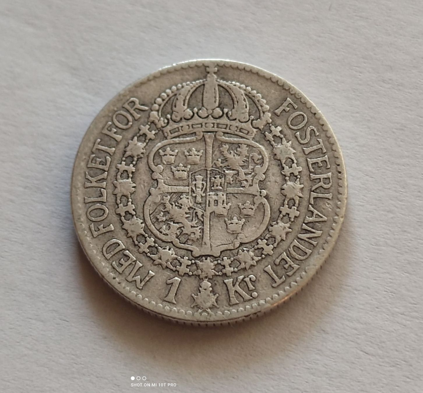 Tutti le monete: Schweden 1 Krona 1918, Silber, Selten – Usato da Schaffhausen venduto da coinbaron 1