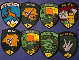8x Abzeichen Badge infanterie Gelb neu