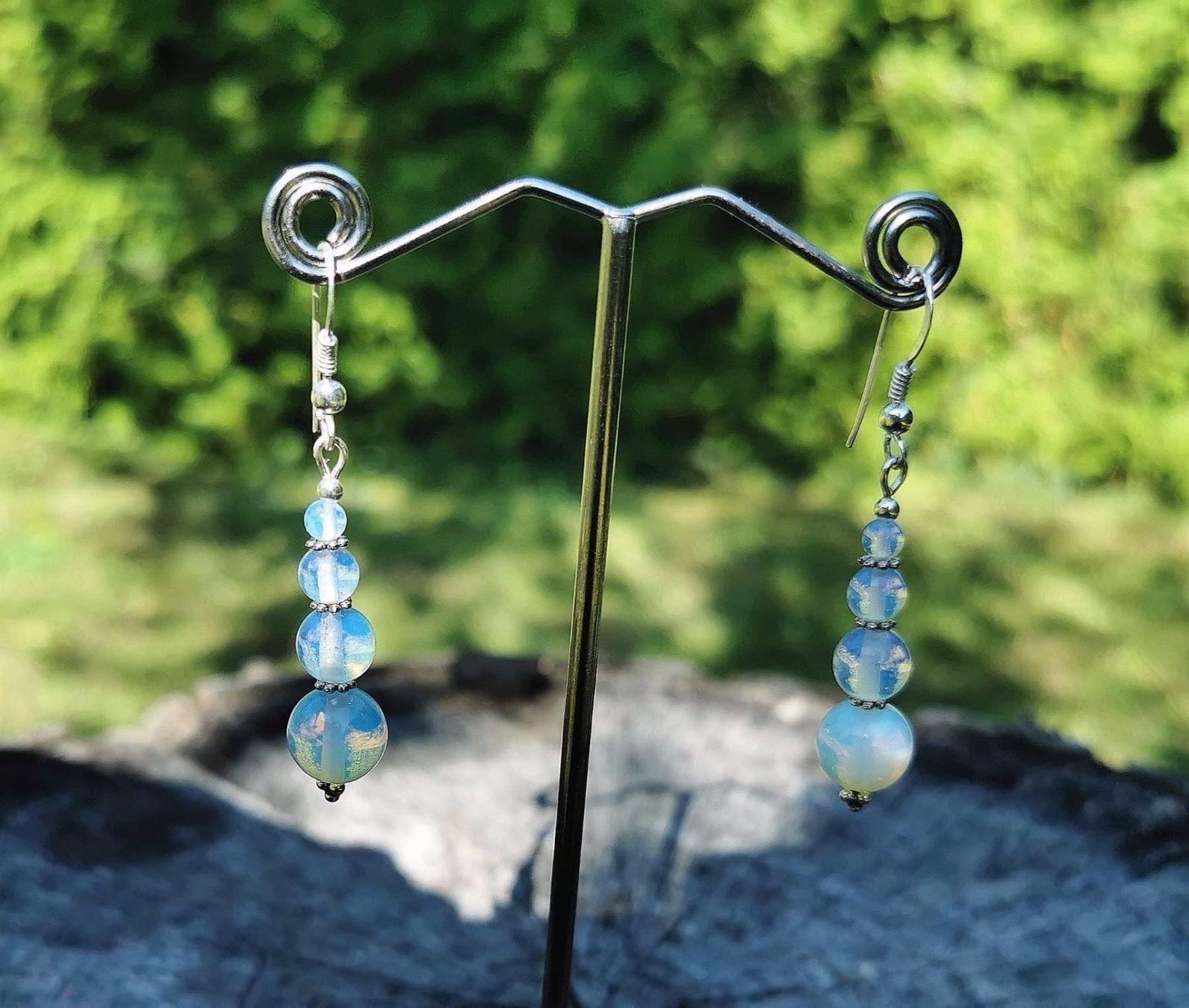 Orecchini pendenti & Orecchini a lobo: Boucles d'oreilles en argent 925 et Opalite – Nuovo e nell'imballaggio originale da Veyrier venduto da Leilazizou 2