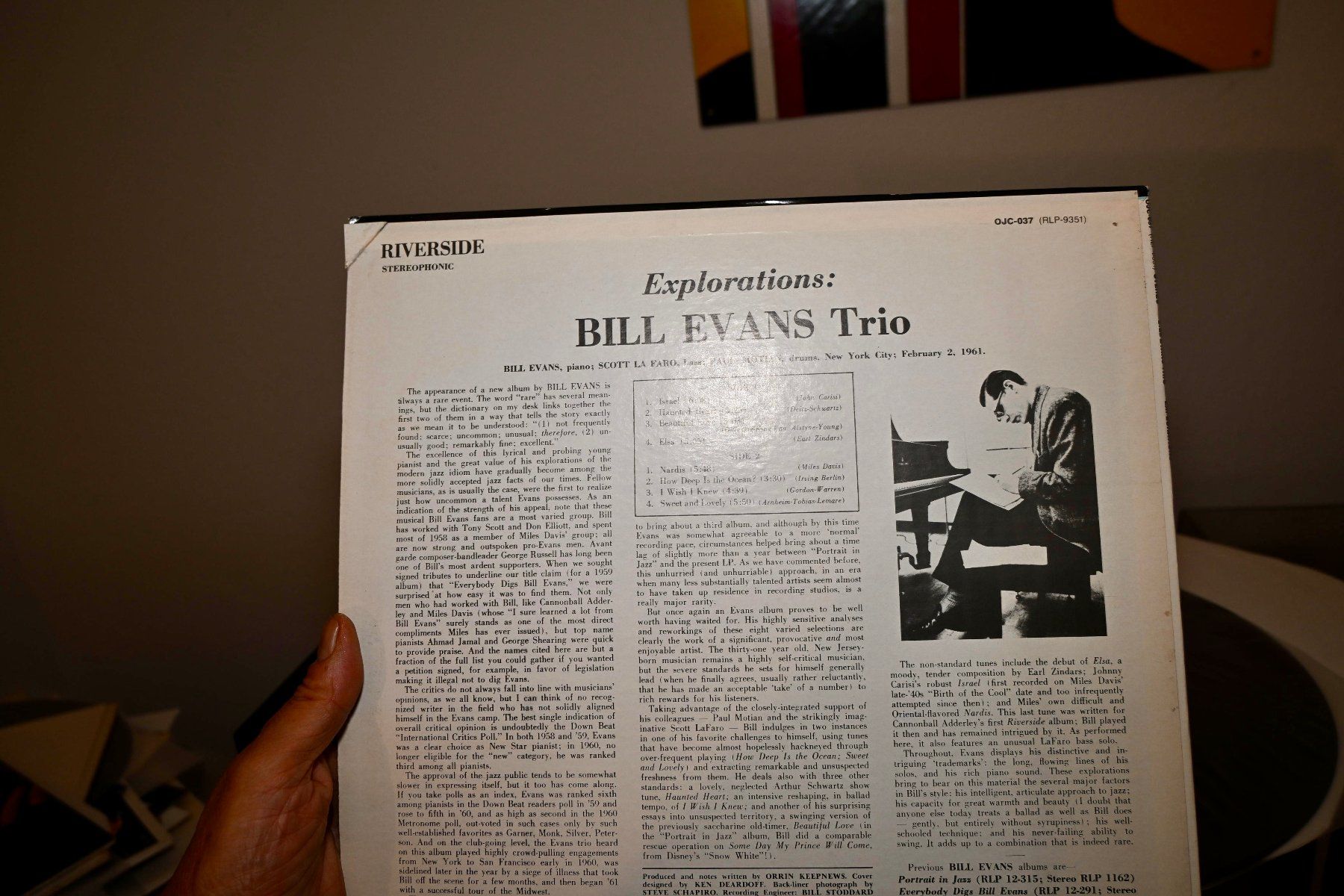 Schallplatten: Bill Evans Trio EXPLORATIONS VG++/Mint-! Original Jazz Class – Gebraucht aus Pfaffhausen von mono_rec 5