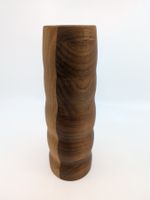 Vase Holz mit Metalleinsatz