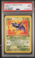 PSA 9 Zubat Fossil 1.Edition 57/62 Deutsch