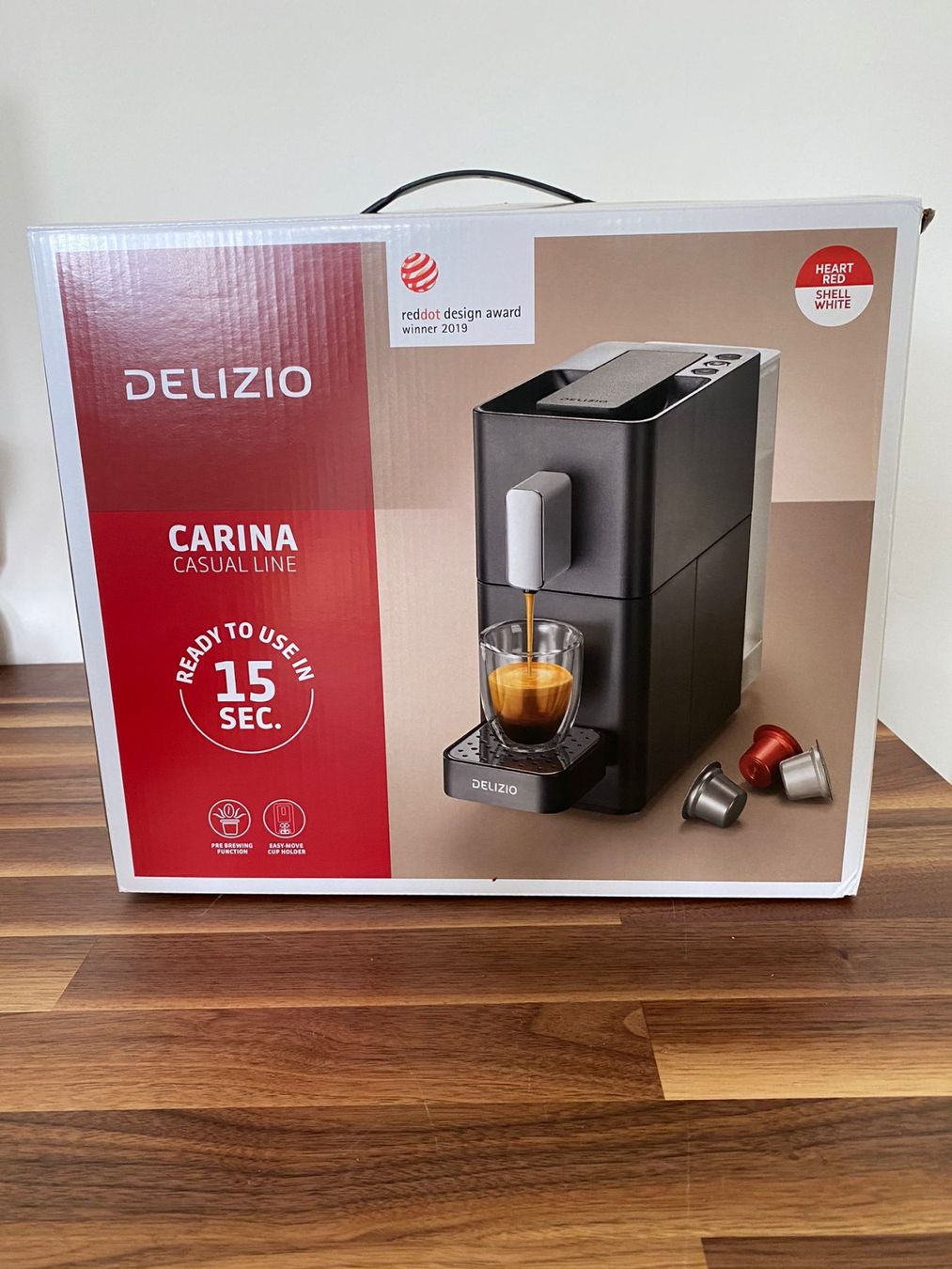 Delizio Kaffeemaschinen & Espressomaschinen: Delizio Carina Heart Red / Shell White – Neu und originalverpackt aus Zürich von drummergirl98 2