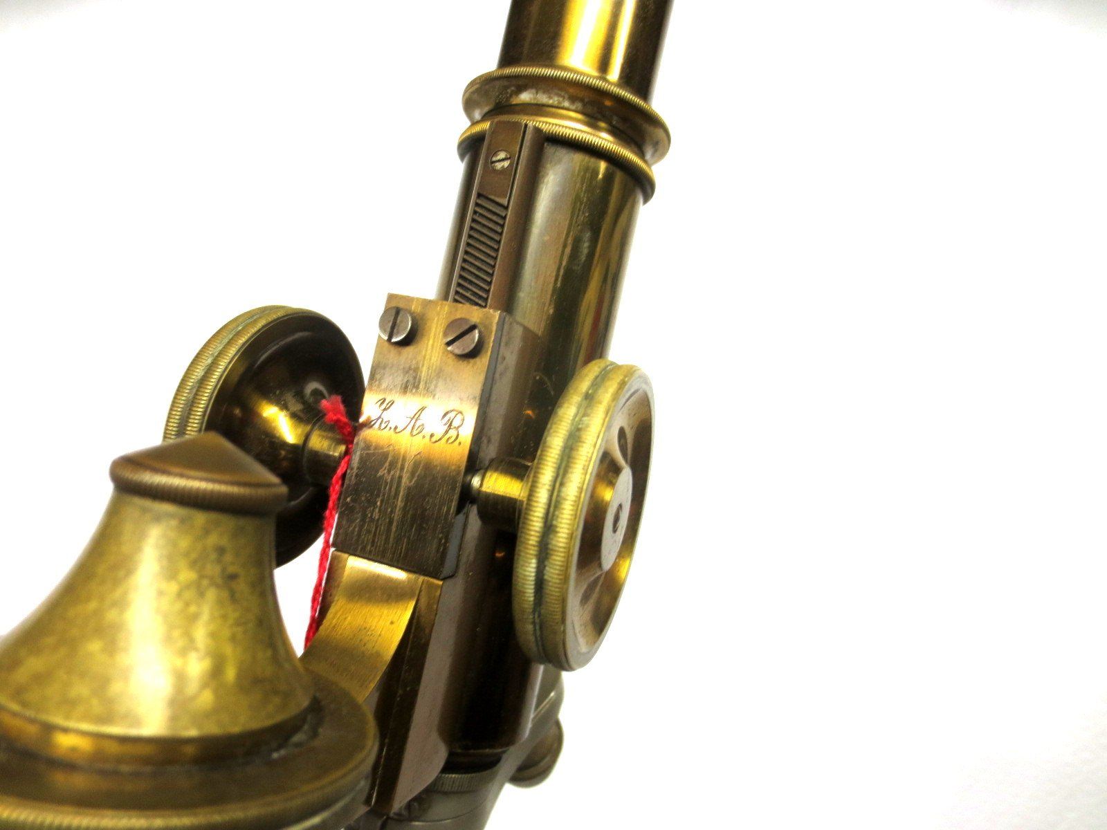 Microscopi: Microscope ancien laiton antikes Messingmikroskop – Usato da Noville venduto da ceram 7