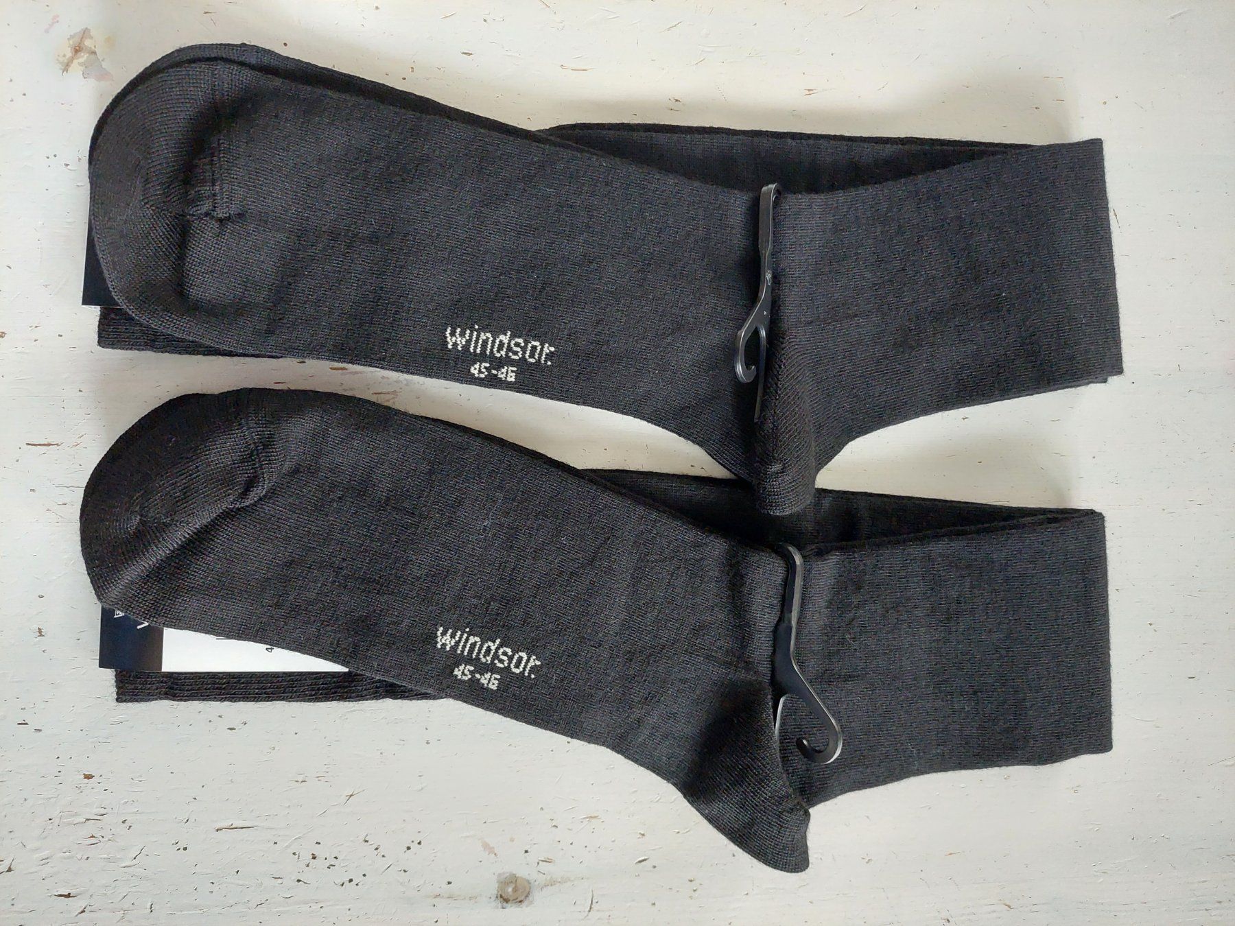 Calze: Windsor Socken lang 2er-Set Schwarz 45-46 – Nuovo e nell'imballaggio originale da Beckenried venduto da Havacola 2
