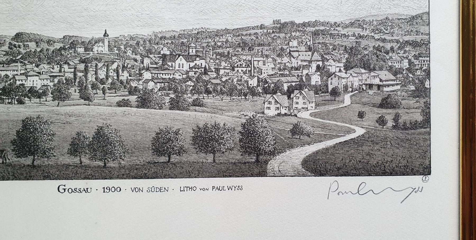 Grafica & Litografie: Bild -  Gossau 1900- Litho von Paul Wyss – Usato da Kreuzlingen venduto da Rschweiz1 3