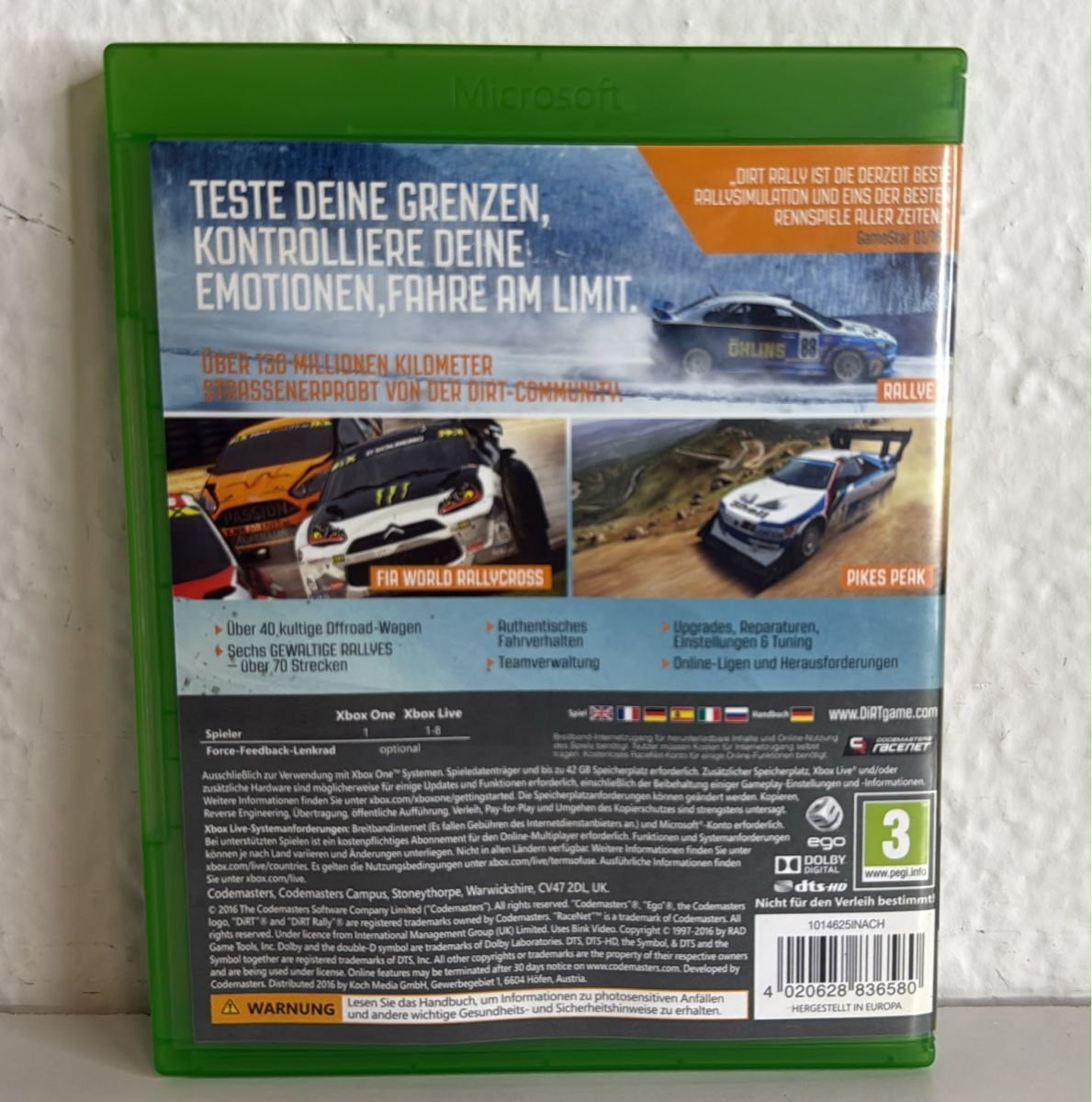 Microsoft Giochi: Xbox One Dirt Rally game – Usato da Ehrendingen venduto da bubulence 1