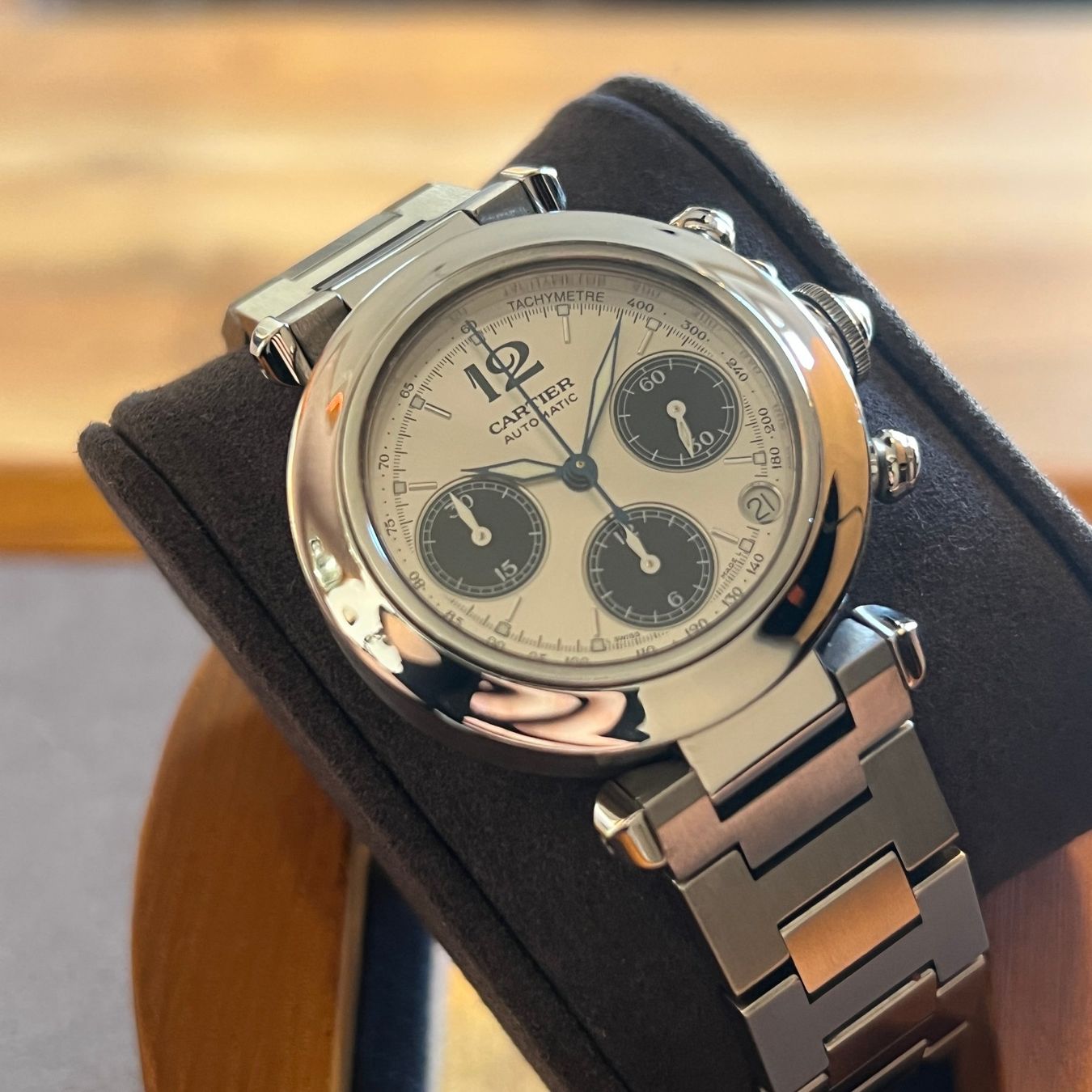 Cartier Uhren: Cartier Pasha C Chronograph Automatic W31048M7 – Gebraucht aus Carouge GE von Watchaser 7