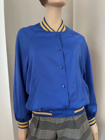 Blaue Collegejacke im sportlichen Stil.Gr.S neuwertig