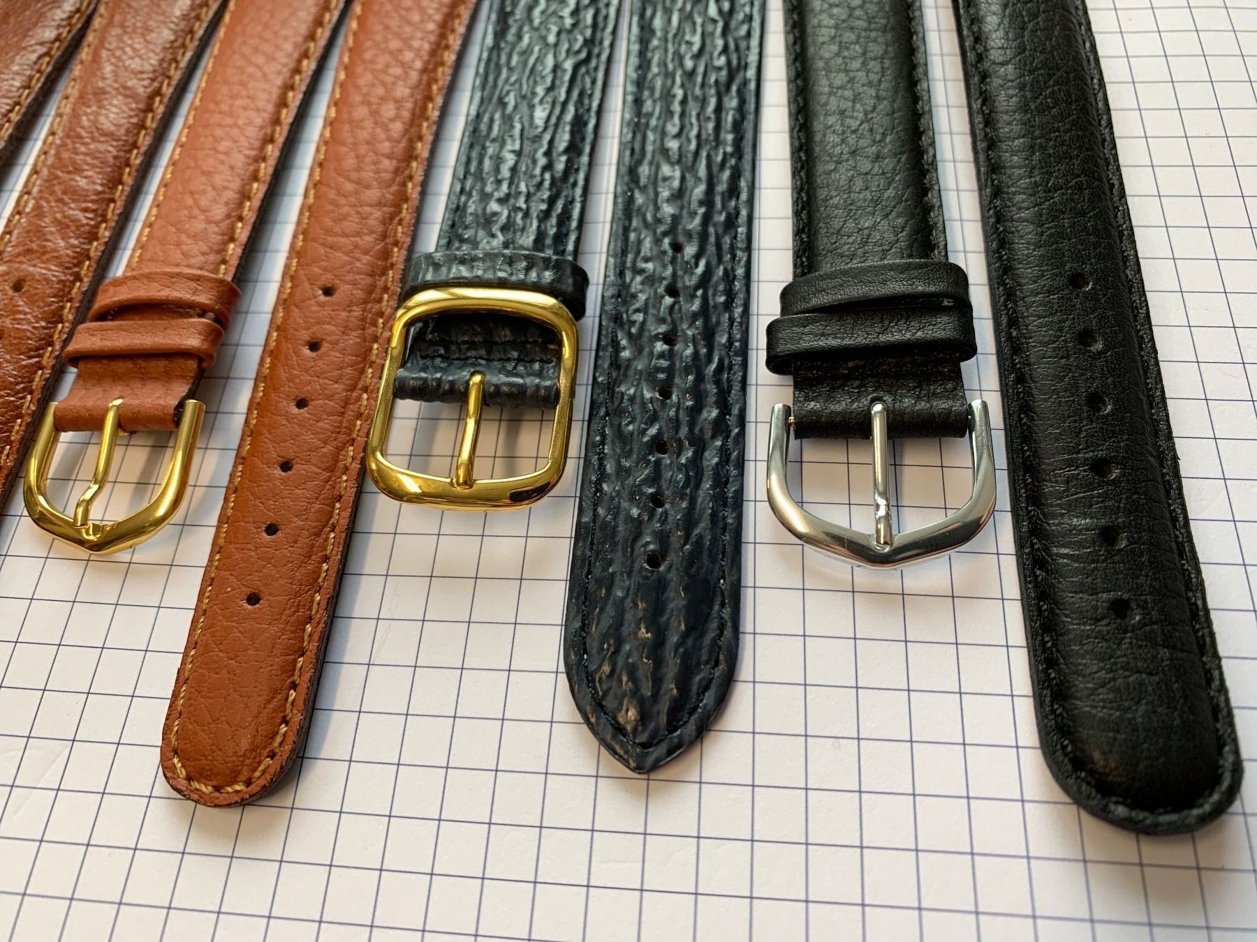 Bracciali & Braccialetti: 4 Stück 20mm Uhrenarmband Leder, extra lang – Nuovo (secondo la descrizione) da Courlevon venduto da Poleposition 6