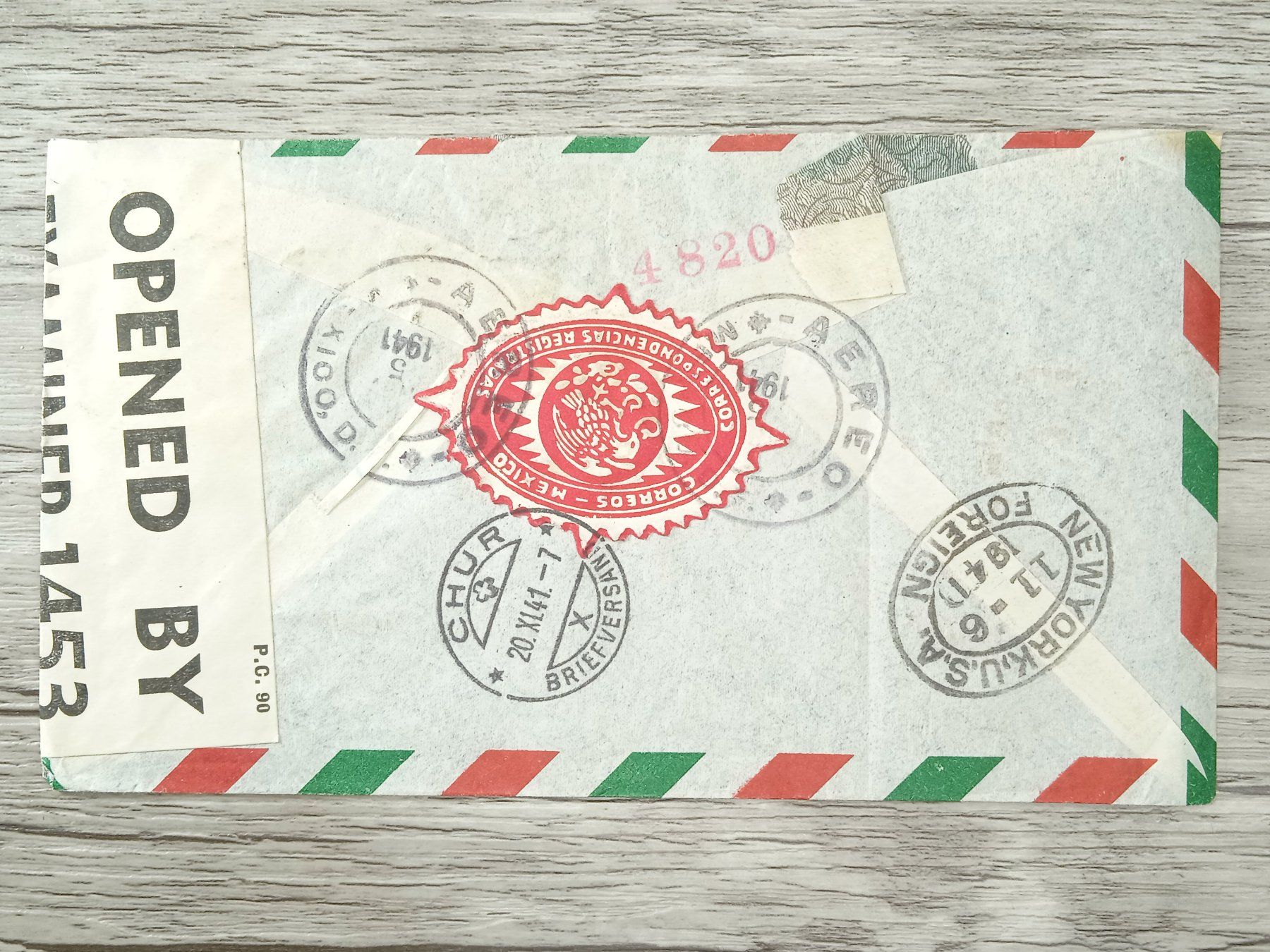 Tutti i francobolli: TR97 Enveloppe + Timbre Mexique 1941 – Usato da Cousset venduto da Patrick_Collections 1