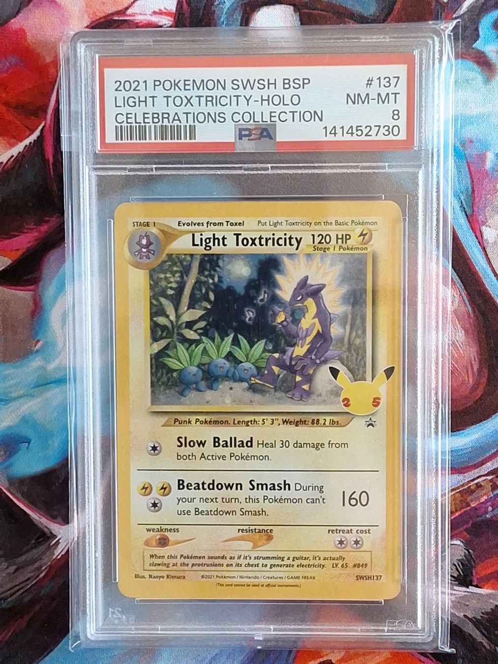 Pokémon Sammelbilder & Trading cards: Light Toxtricity - Celebrations Promo PSA 8 – Gebraucht aus Altstätten SG von GGsGameshop