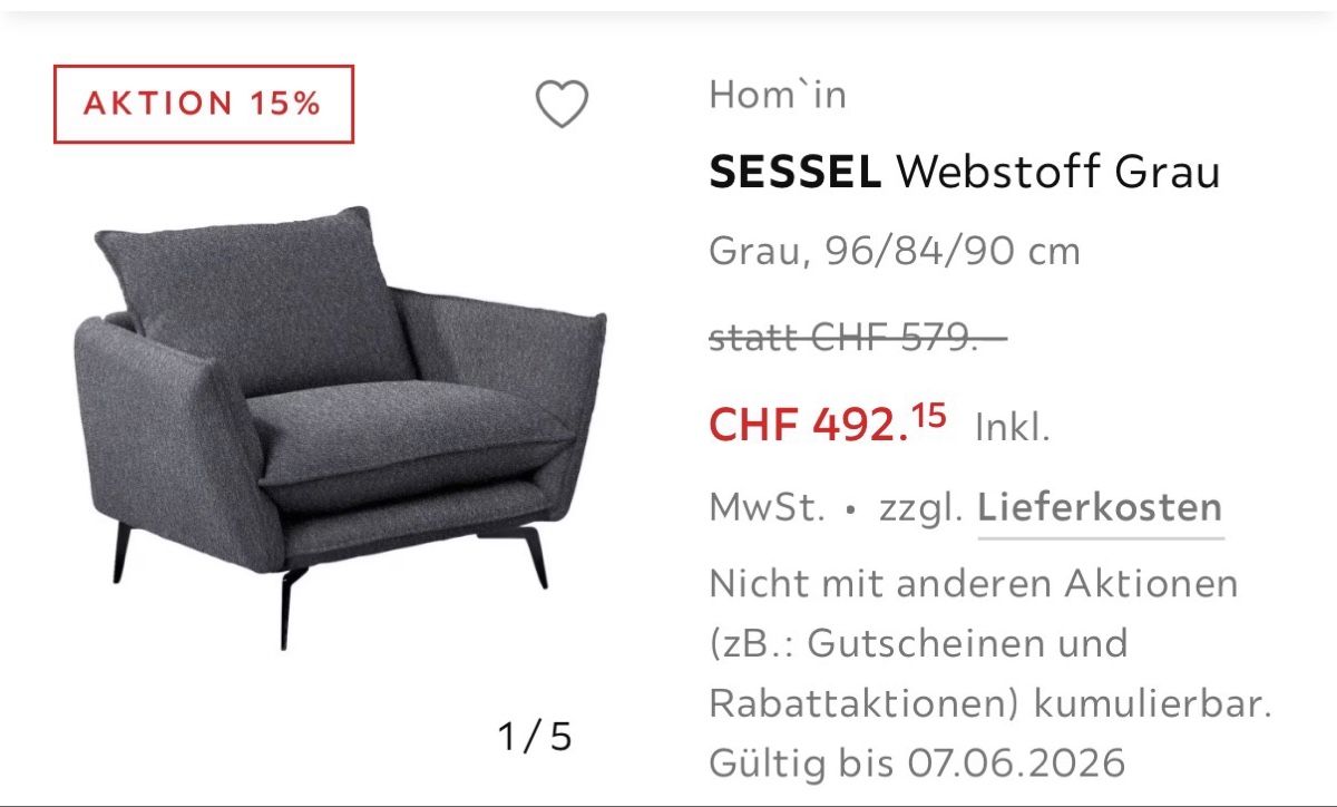 Poltrone: Sessel nie benutzt  – Usato da Rupperswil venduto da radmak 2