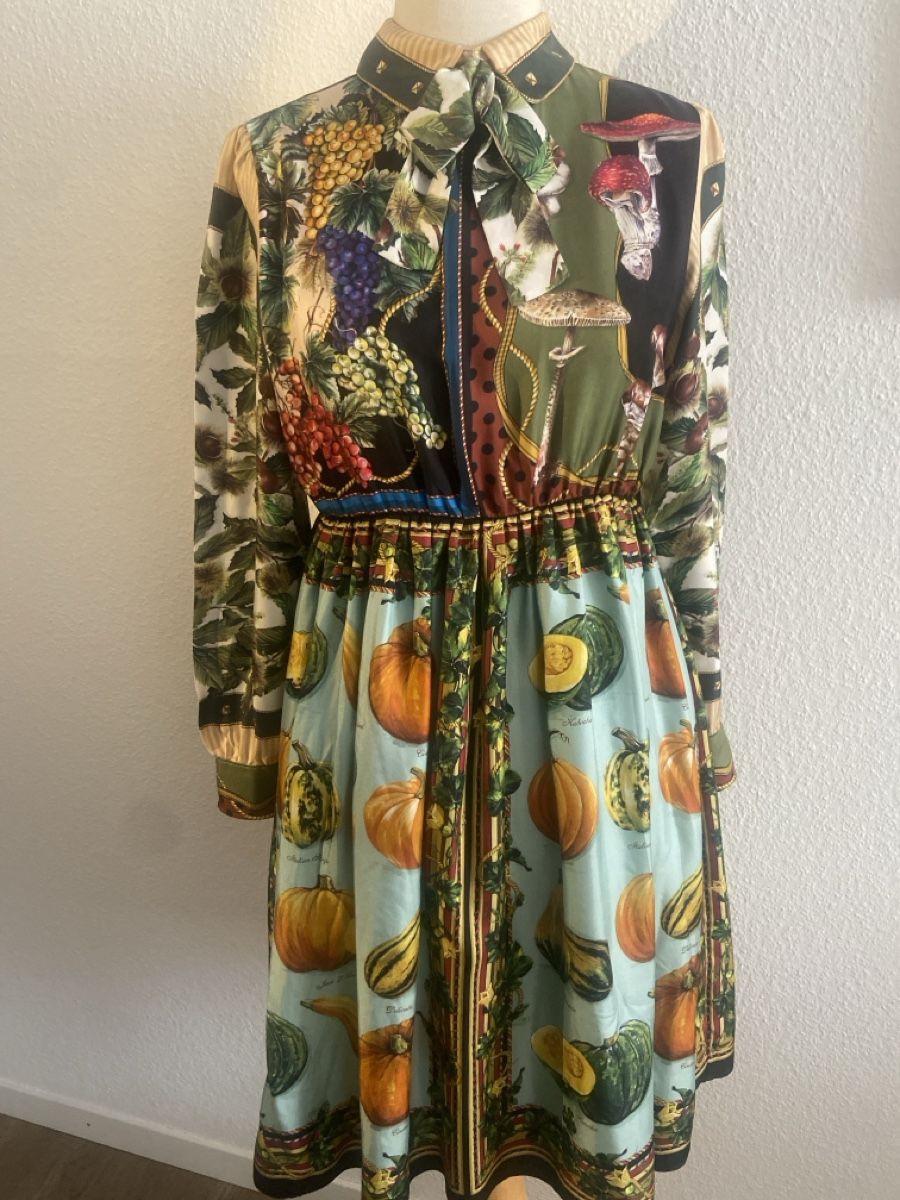 Dolce & Gabbana Kleider: D&G Seidenkleid Herbst Print Gr. 34 – Neu (gemäss Beschreibung) aus Murten von februari