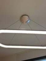 Moderne LED-Hängelampe  Oval  Silber/Chrom