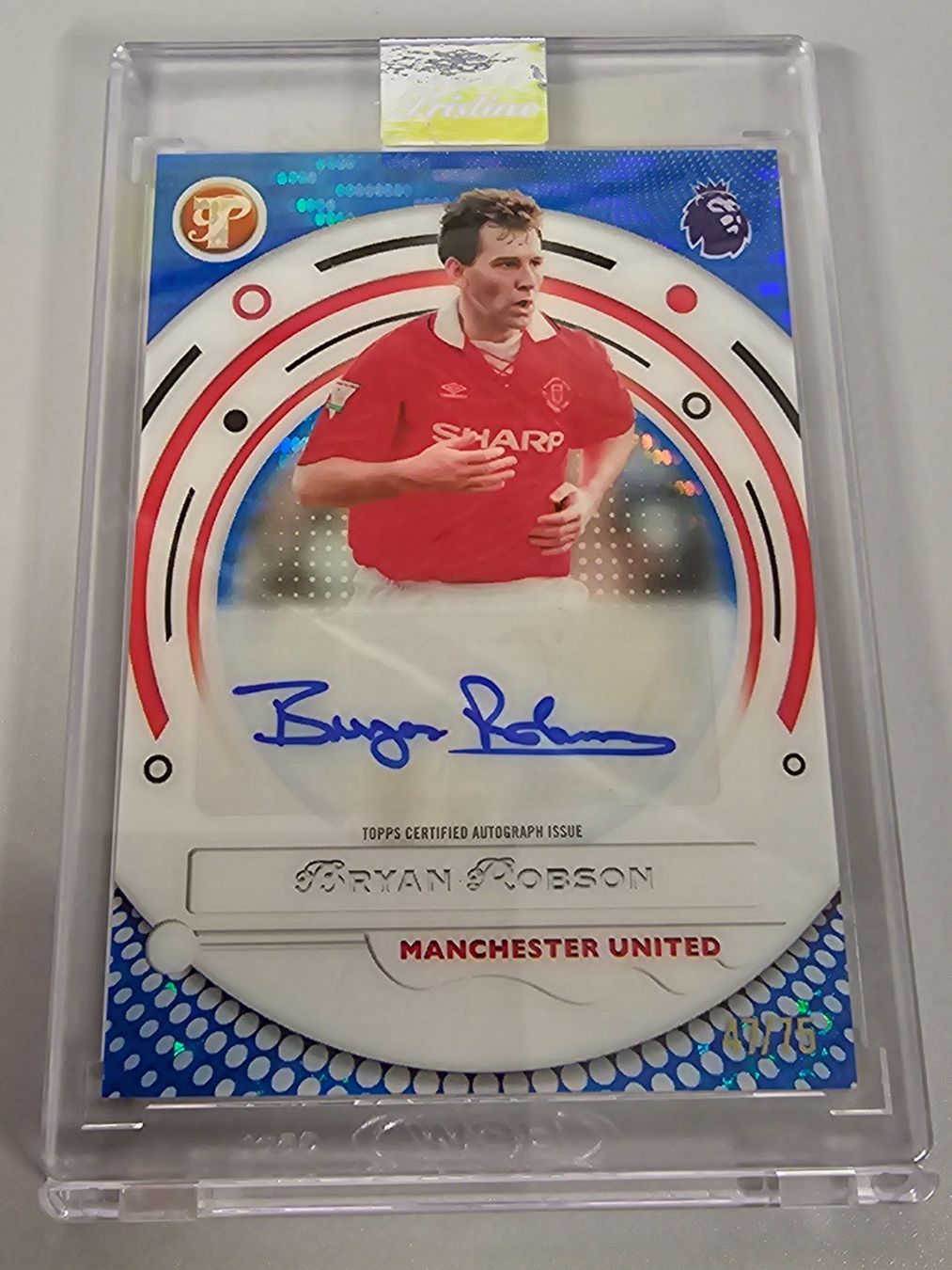 Topps Carte collezionabili: BRYAN ROBSON 2026 Topps Pristine  Pristine Auto/75 ManUnited – Usato da Arth venduto da BricksCardsCollects
