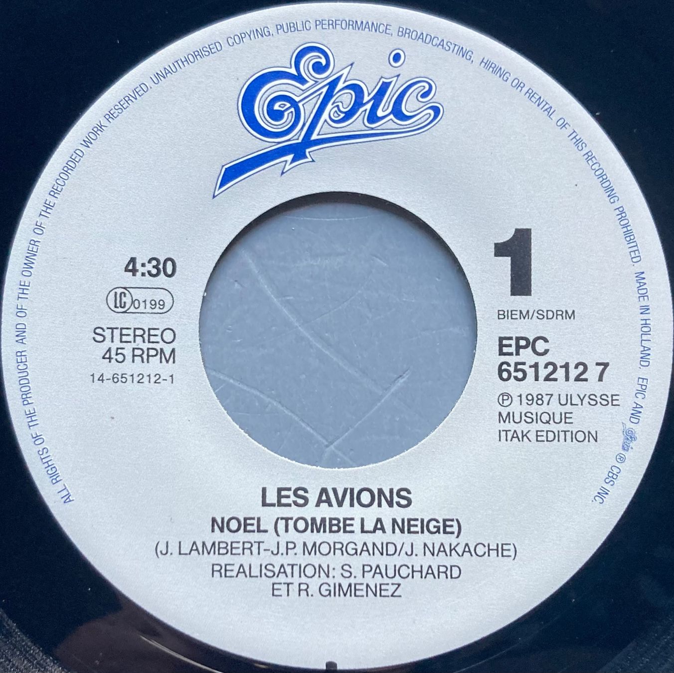 Schallplatten: LES AVIONS - NOËL (TOMBE LA NEIGE) – Gebraucht aus Poliez-Pittet von Newtown-Records 2