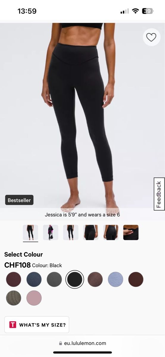 Lululemon Leggings: Lululemon Wunder Under SmoothCover Highrise Tight 64cm – Usato da Zürich venduto da caro.ha. 7