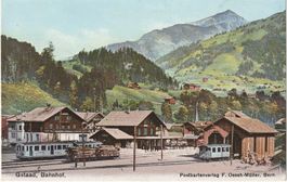 Gstaad Bahnhof. Montreux-Oberland-Bahn (MOB)
