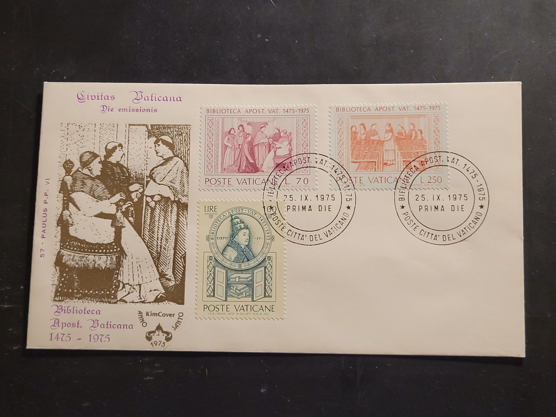 Buste & buste per spedizione: Enveloppe timbrée - Poste Vaticane - 1975 – Usato da Payerne venduto da tintin08