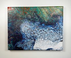 Acryl-Flüssigkeitsmalerei, rechteckig