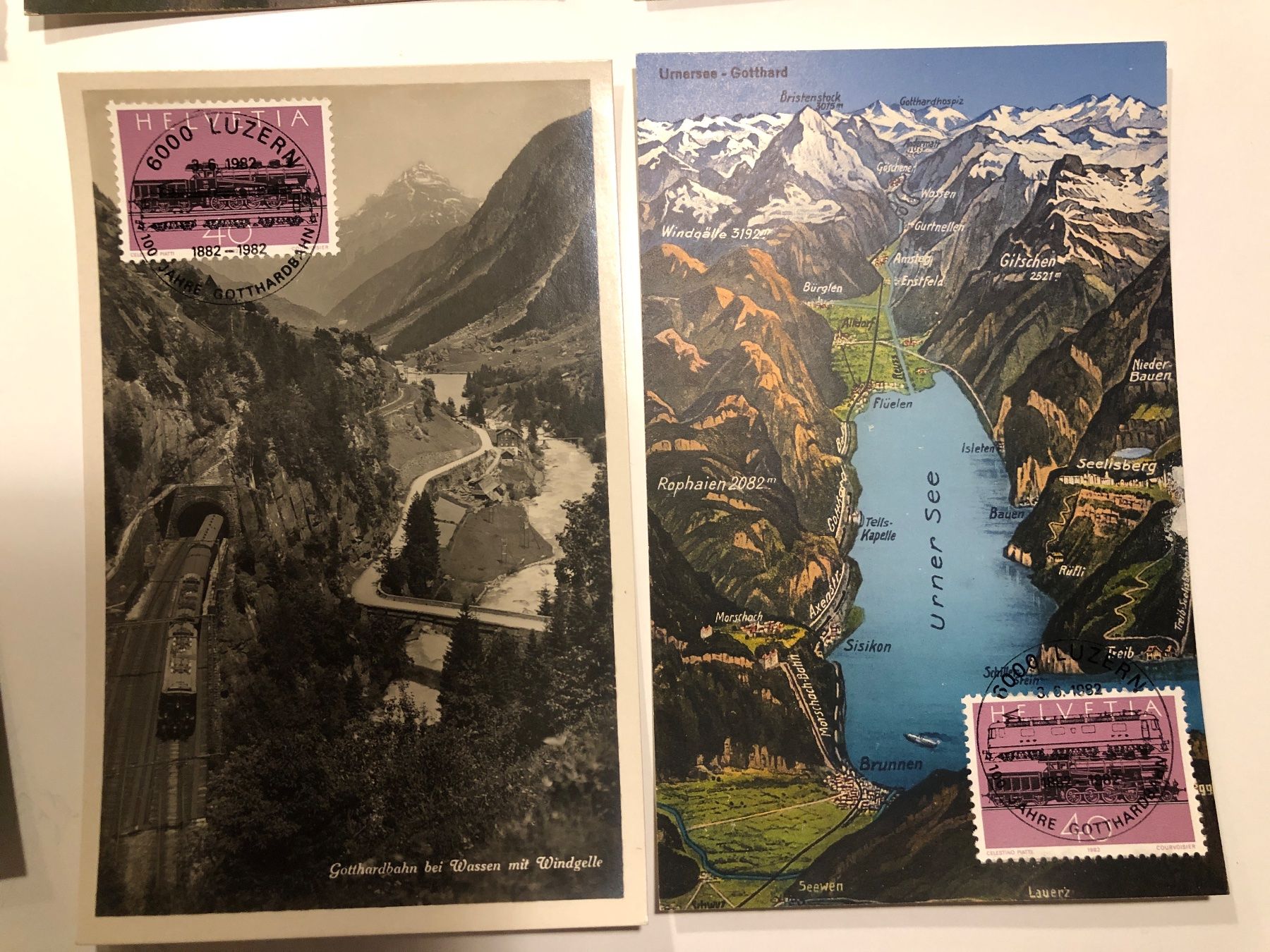 Cartoline postali: 6 versch. alte MAXIKARTEN GOTTHARD 1910 – Nuovo (secondo la descrizione) da Lufingen venduto da Rac0 4