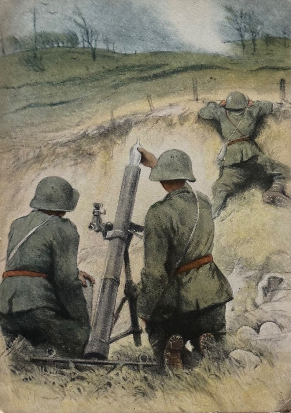 Ansichtskarten: Militär, Einheitskarte, Aktivdienst, 6. Division – Gebraucht aus Frauenfeld von Merk52